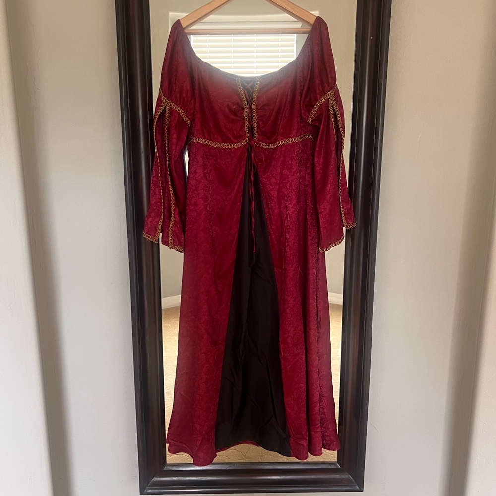 Elegant Red Renaissance Dress